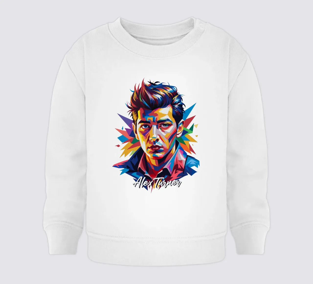 Alex Turner Portrait in WPAP Pop Art felpa neonato da vectorartnesia