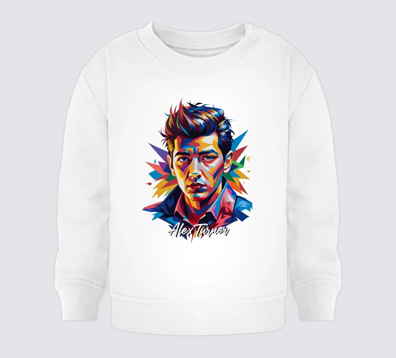Alex Turner Portrait in WPAP Pop Art sweat pour bébé de vectorartnesia