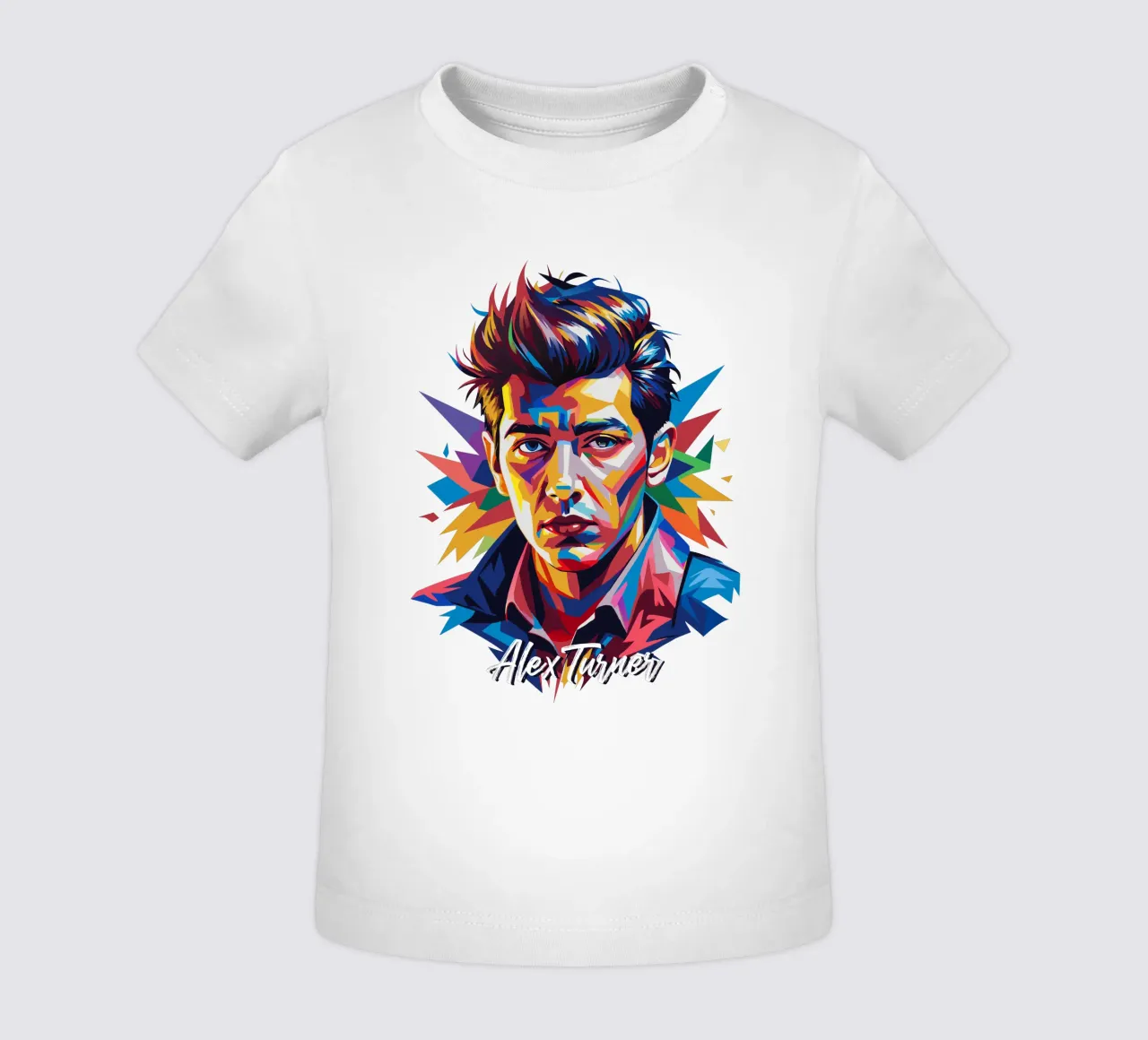 Alex Turner Portrait in WPAP Pop Art maglietta neonato da vectorartnesia