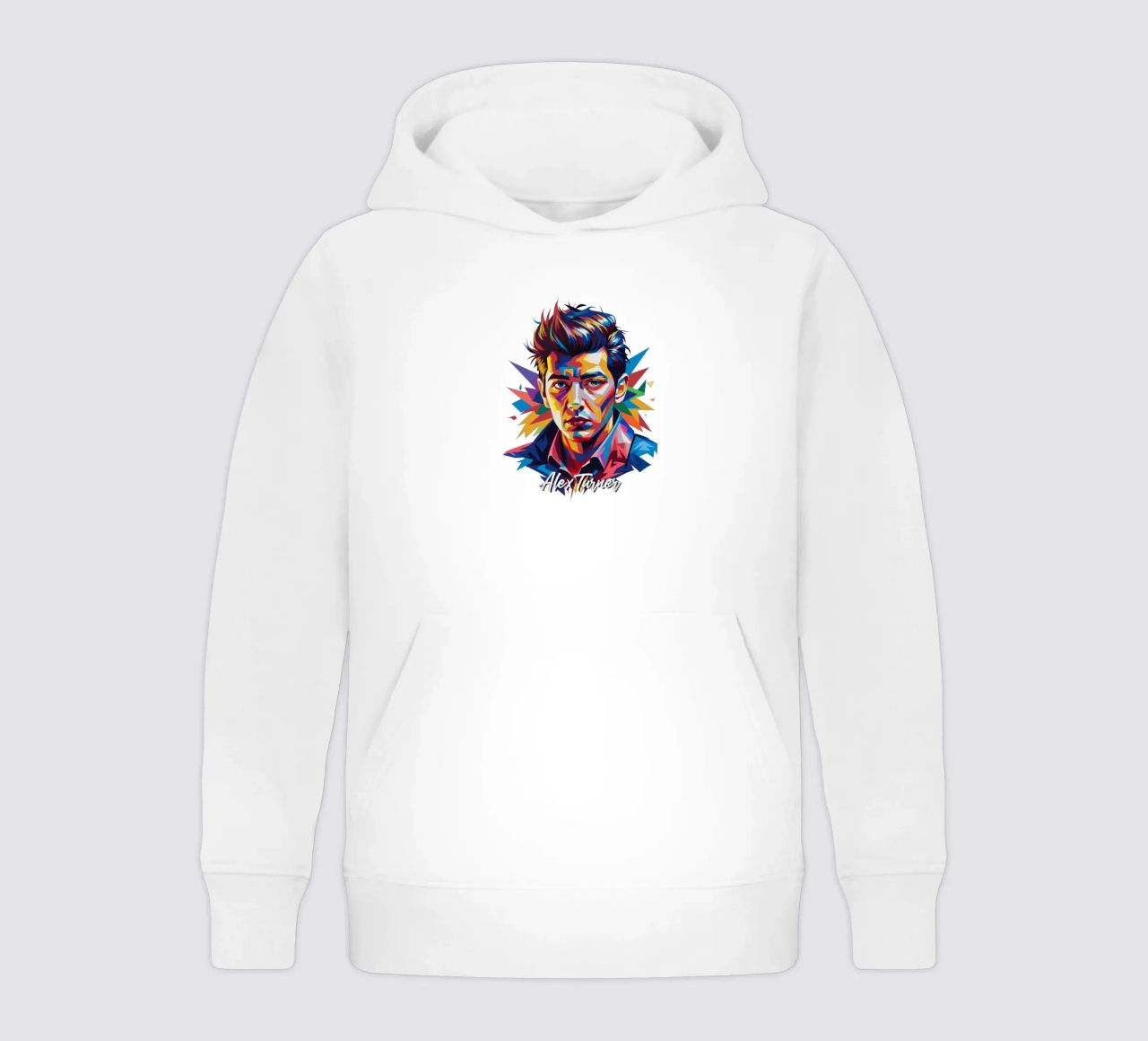 Alex Turner Portrait in WPAP Pop Art felpa bambino con cappuccio da vectorartnesia