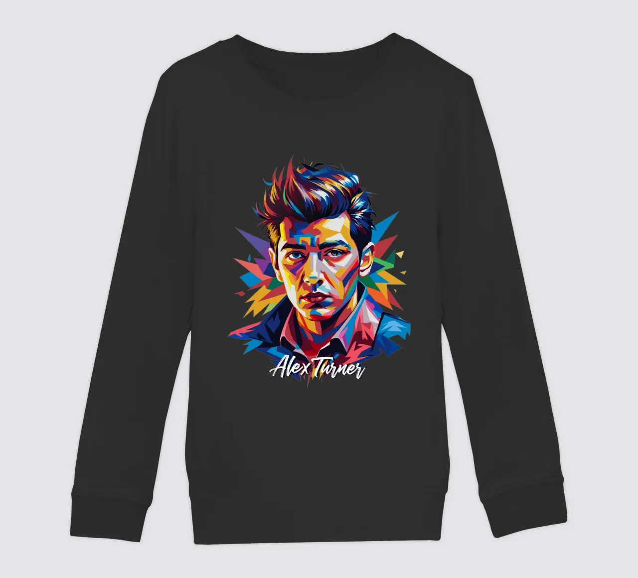 Alex Turner Portrait in WPAP Pop Art felpa bambino da vectorartnesia