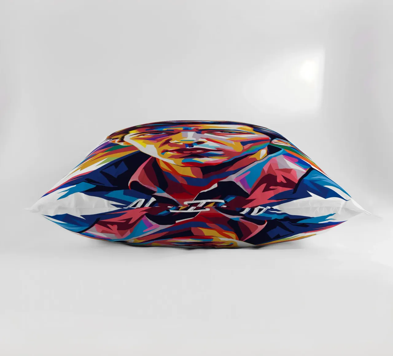 Alex Turner Portrait in WPAP Pop Art cuscino da vectorartnesia