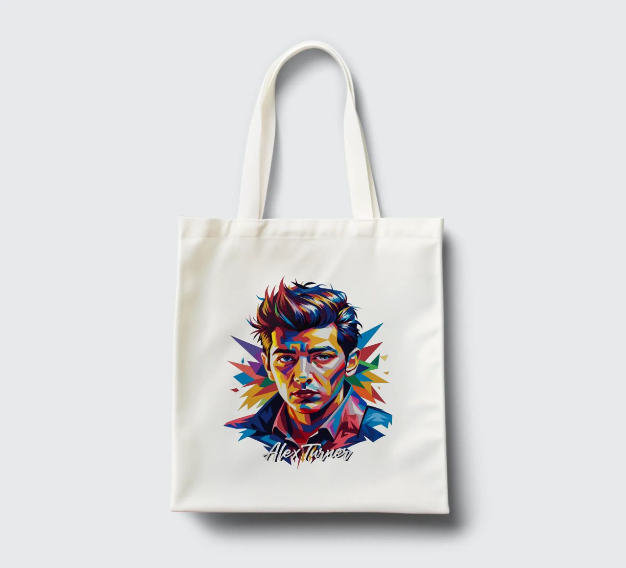 Alex Turner Portrait in WPAP Pop Art borsa in juta da vectorartnesia
