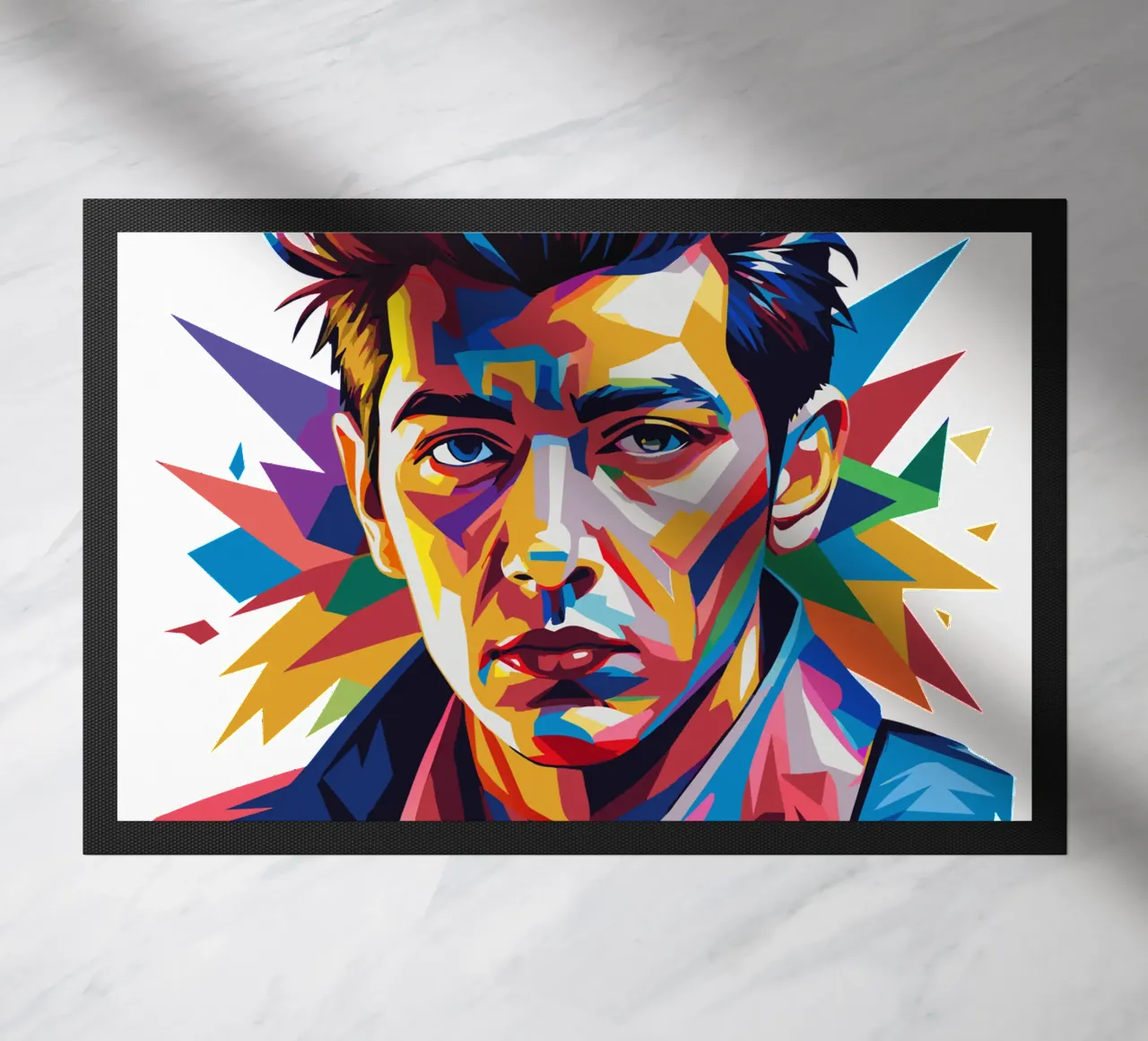 Alex Turner Portrait in WPAP Pop Art felpudo de vectorartnesia