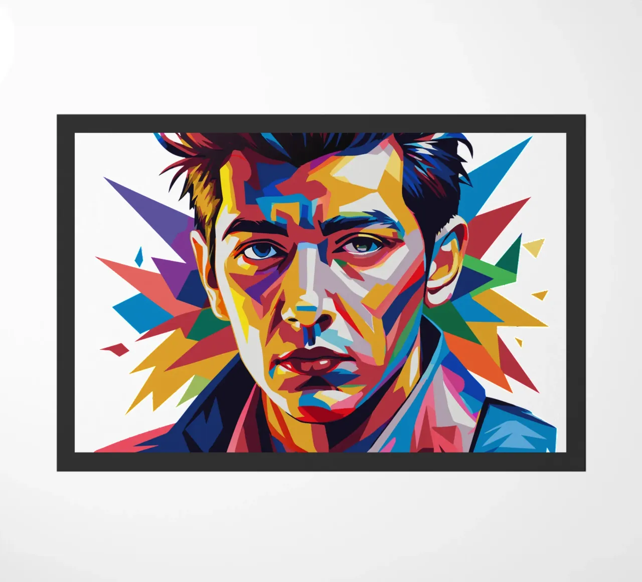 Alex Turner Portrait in WPAP Pop Art felpudo de vectorartnesia