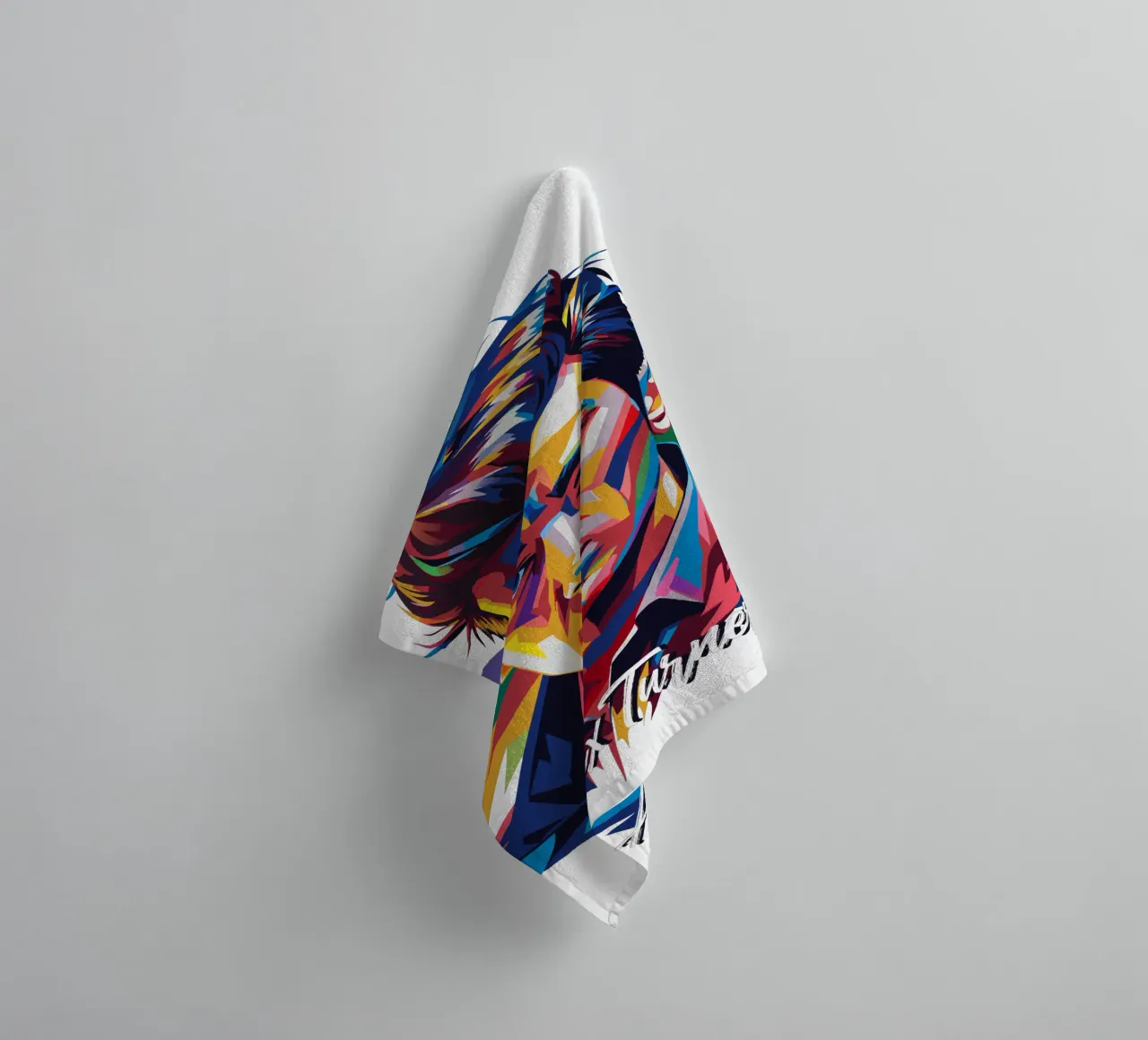 Alex Turner Portrait in WPAP Pop Art asciugamano da bagno da vectorartnesia