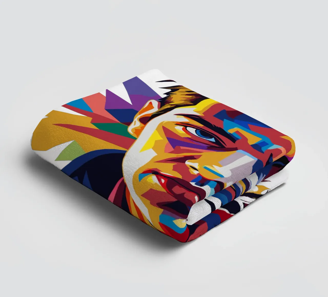 Alex Turner Portrait in WPAP Pop Art asciugamano da bagno da vectorartnesia