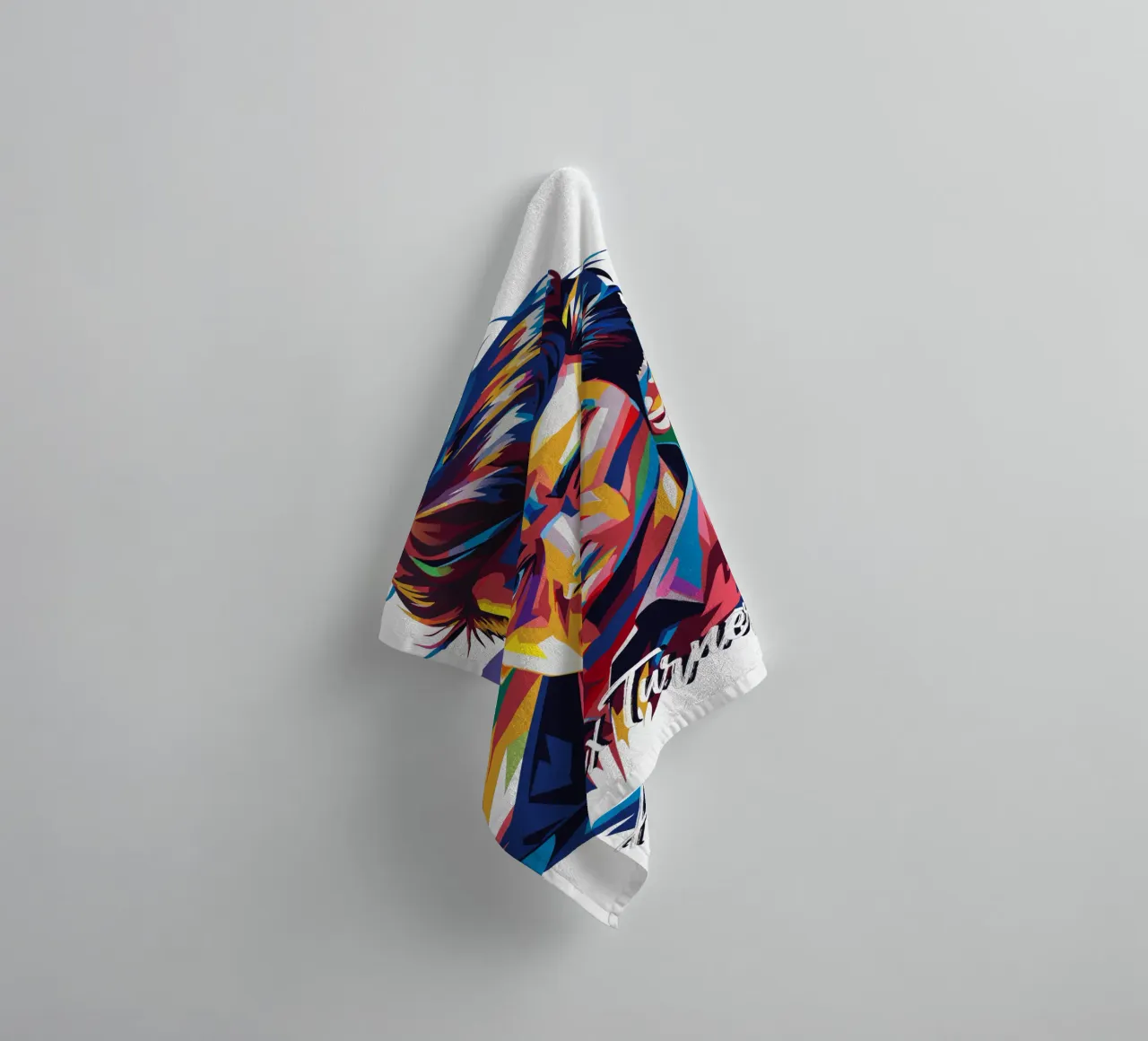 Alex Turner Portrait in WPAP Pop Art asciugamano da bagno da vectorartnesia