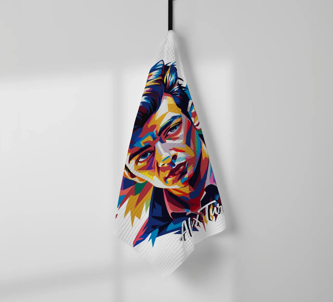 Alex Turner Portrait in WPAP Pop Art canovaccio da cucina da vectorartnesia