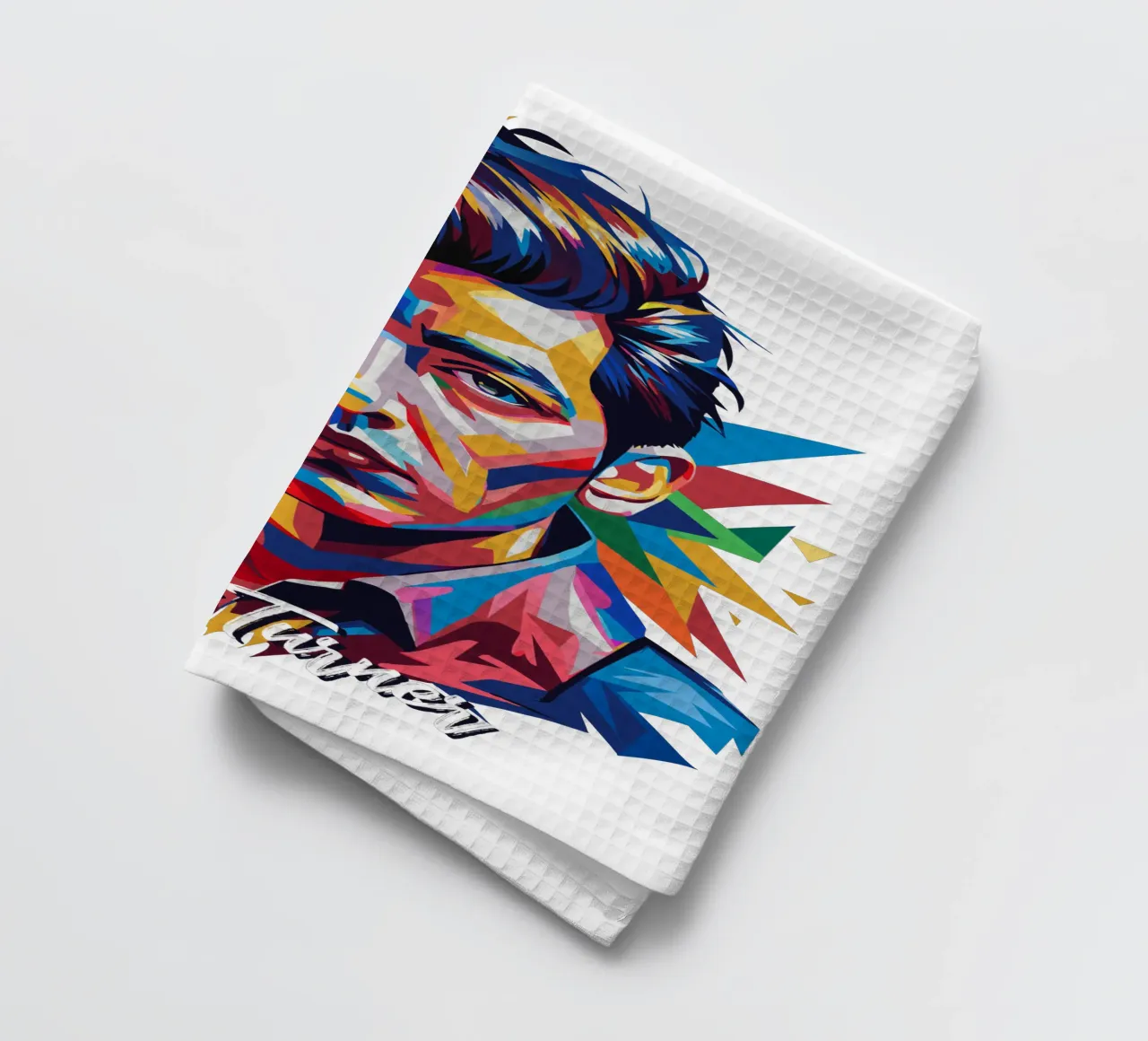 Alex Turner Portrait in WPAP Pop Art canovaccio da cucina da vectorartnesia