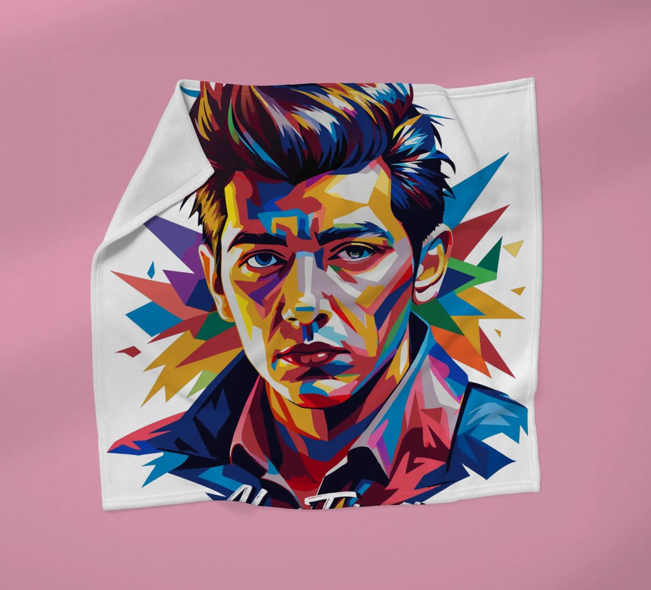 Alex Turner Portrait in WPAP Pop Art coperta in pile da vectorartnesia