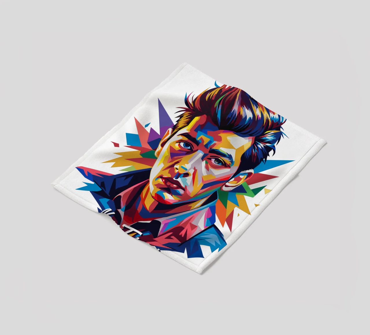 Alex Turner Portrait in WPAP Pop Art coperta in pile da vectorartnesia