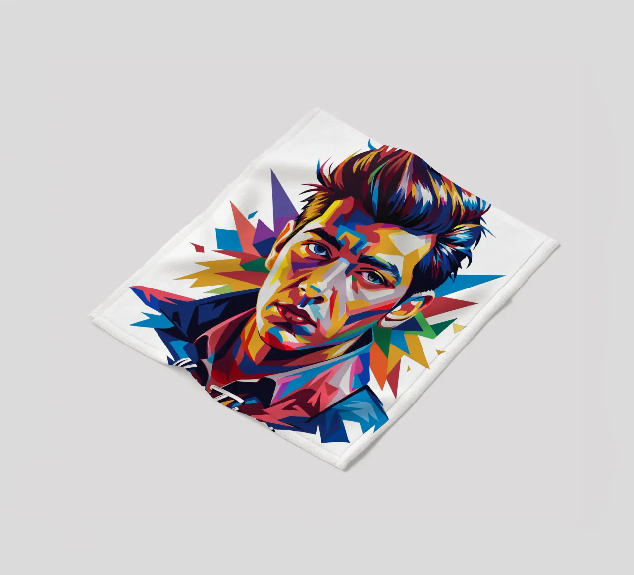 Alex Turner Portrait in WPAP Pop Art Fleecedecke von vectorartnesia