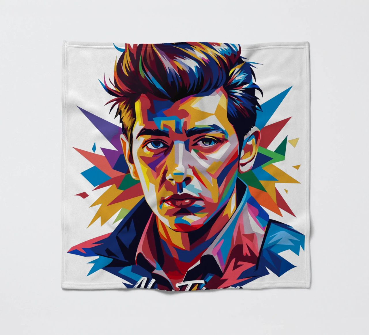 Alex Turner Portrait in WPAP Pop Art coperta in pile da vectorartnesia