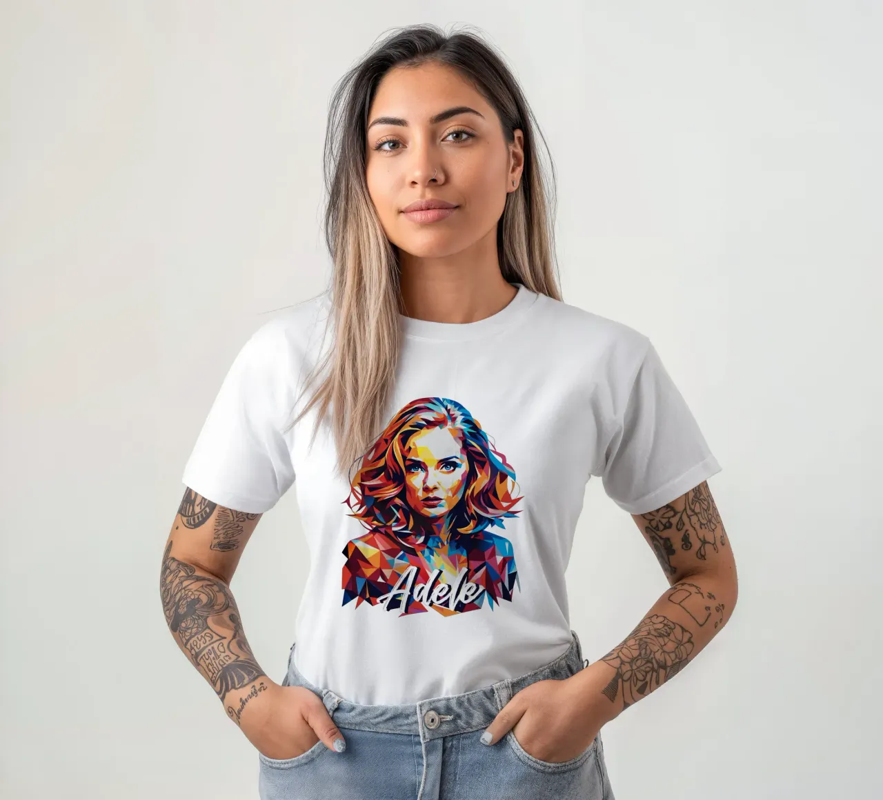 Ritratto di Adele Wpap Pop Art t-shirt da vectorartnesia