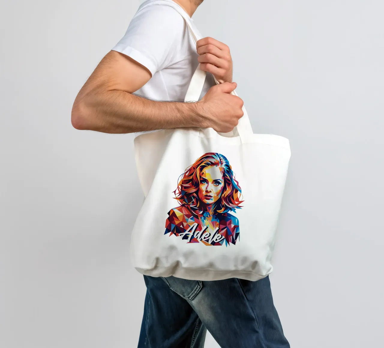Ritratto di Adele Wpap Pop Art borsa in juta da vectorartnesia