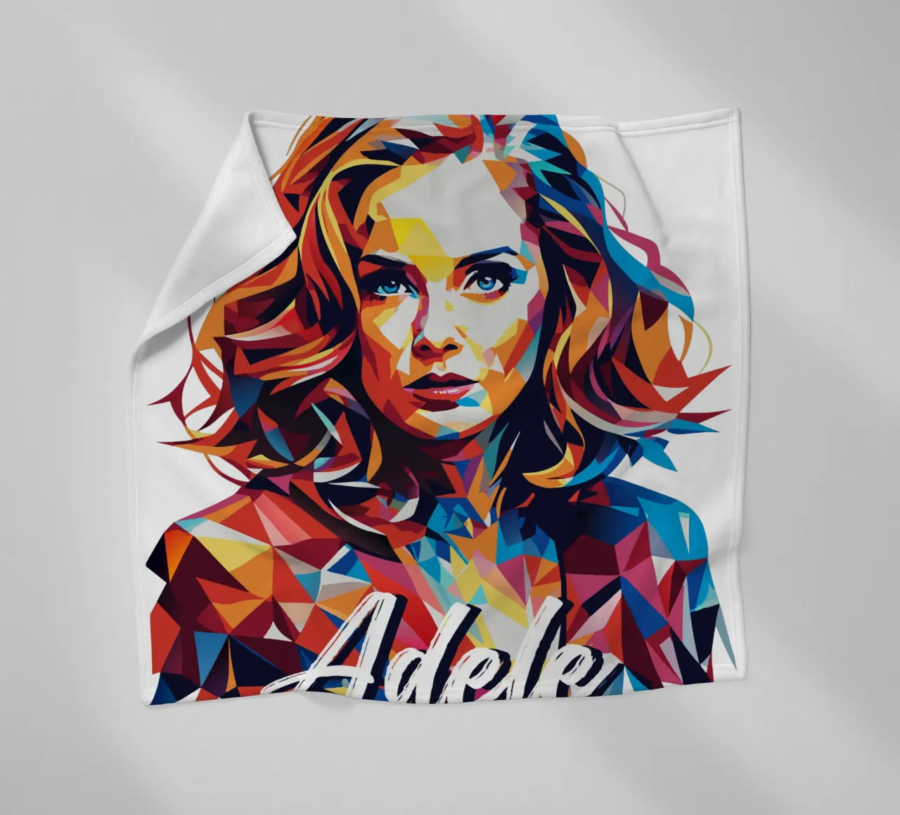 Ritratto di Adele Wpap Pop Art coperta in pile da vectorartnesia