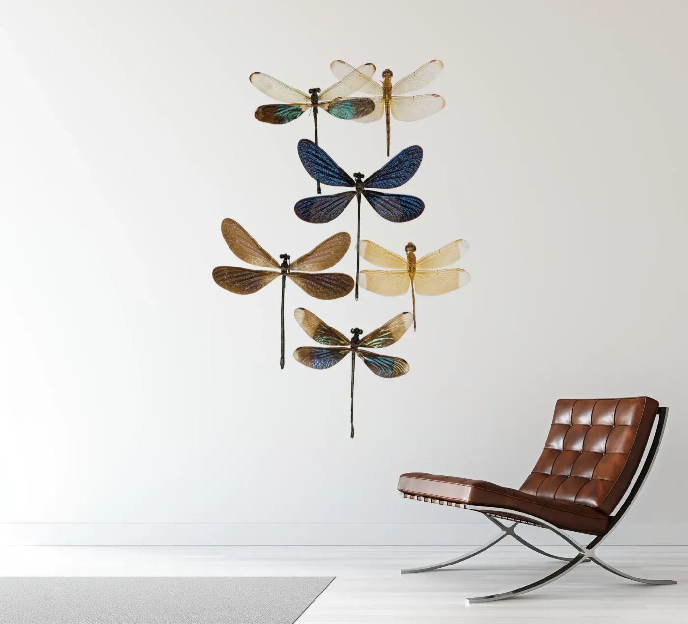 Libellen fotobehang van Curious Collections by Marielle Leenders