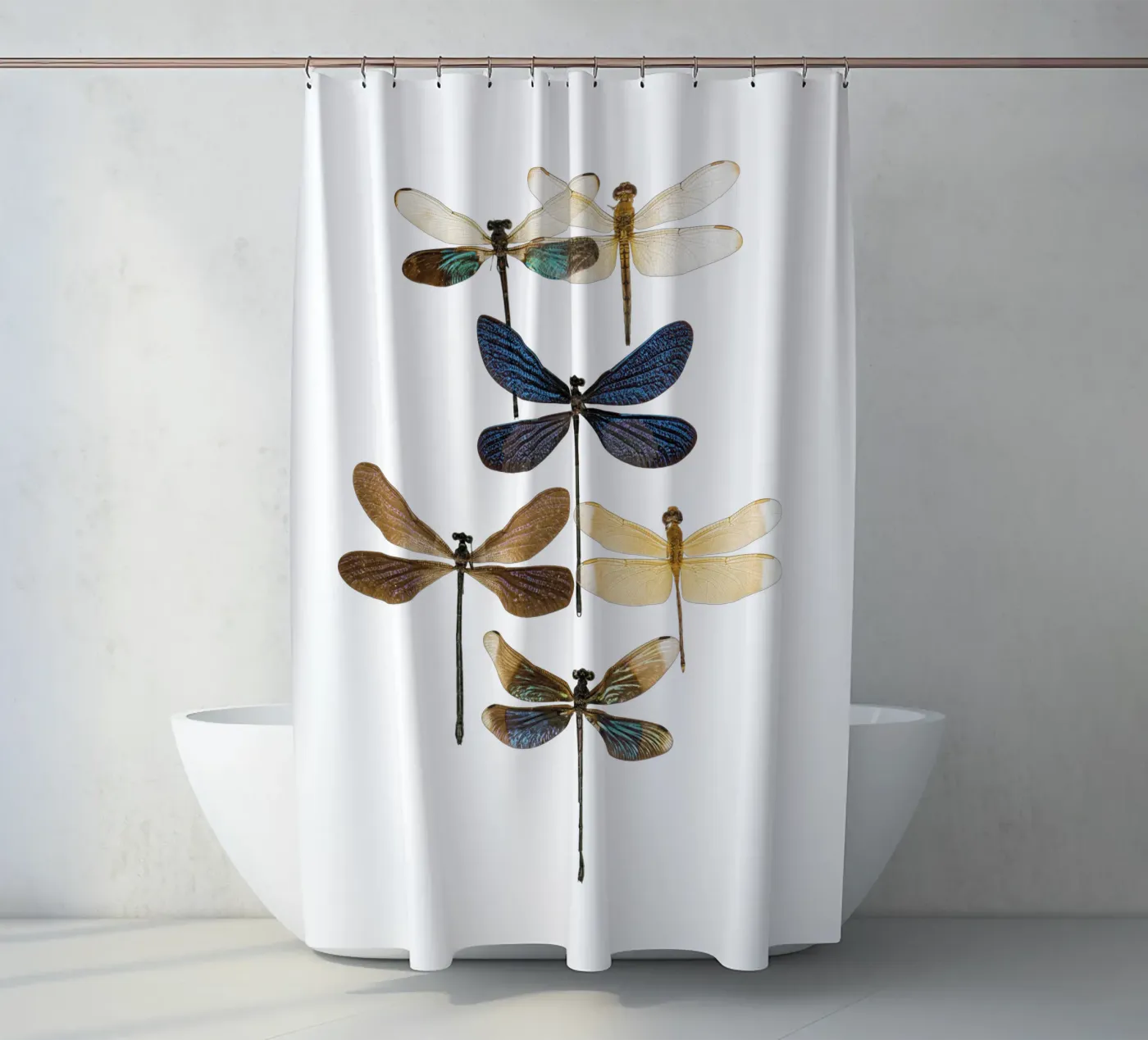 Dragonflies Duschvorhang von Curious Collections by Marielle Leenders