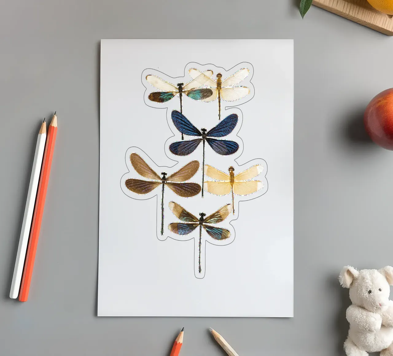 Libellen stickervel van Curious Collections by Marielle Leenders