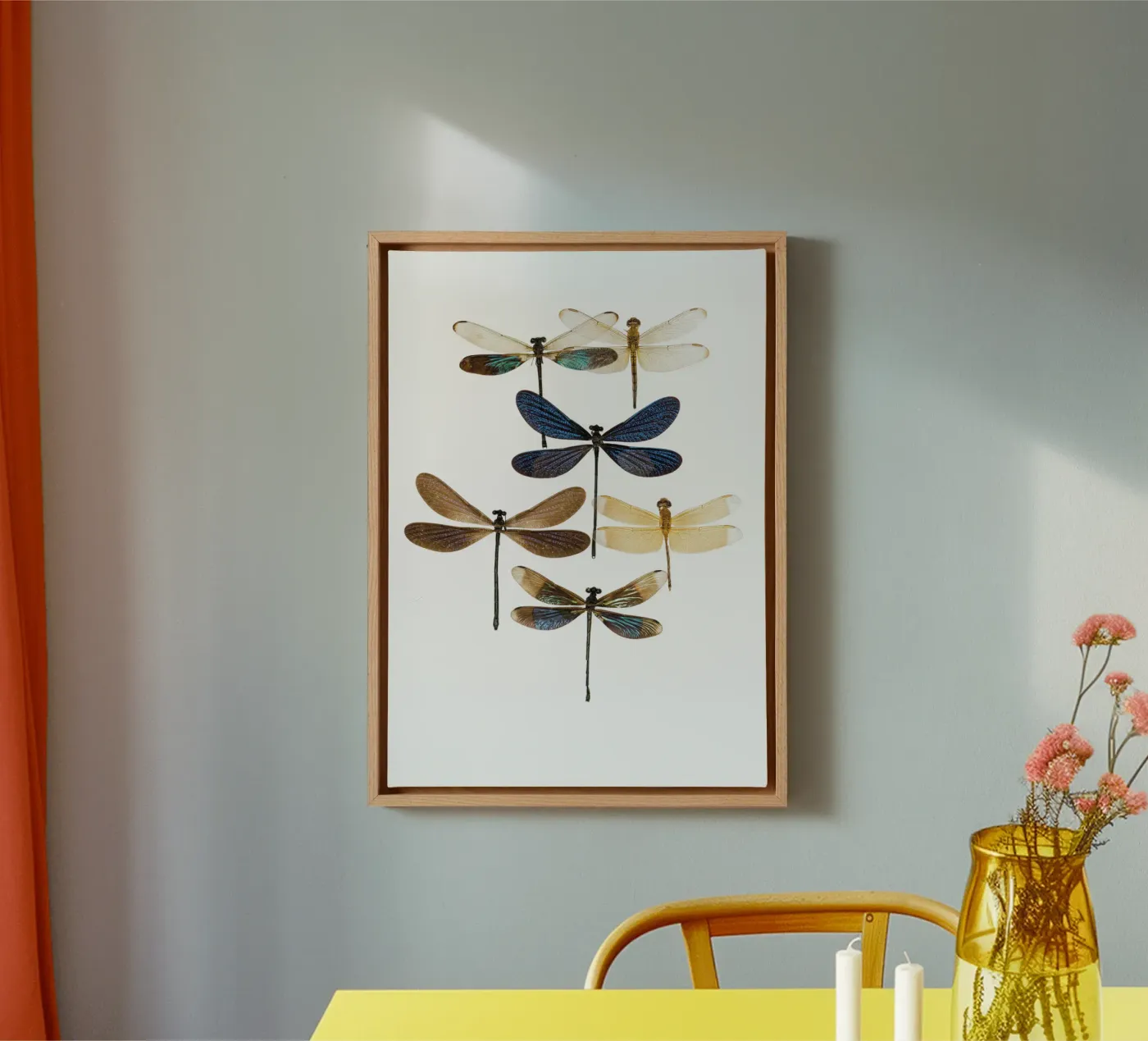 Dragonflies canvas van Curious Collections by Marielle Leenders