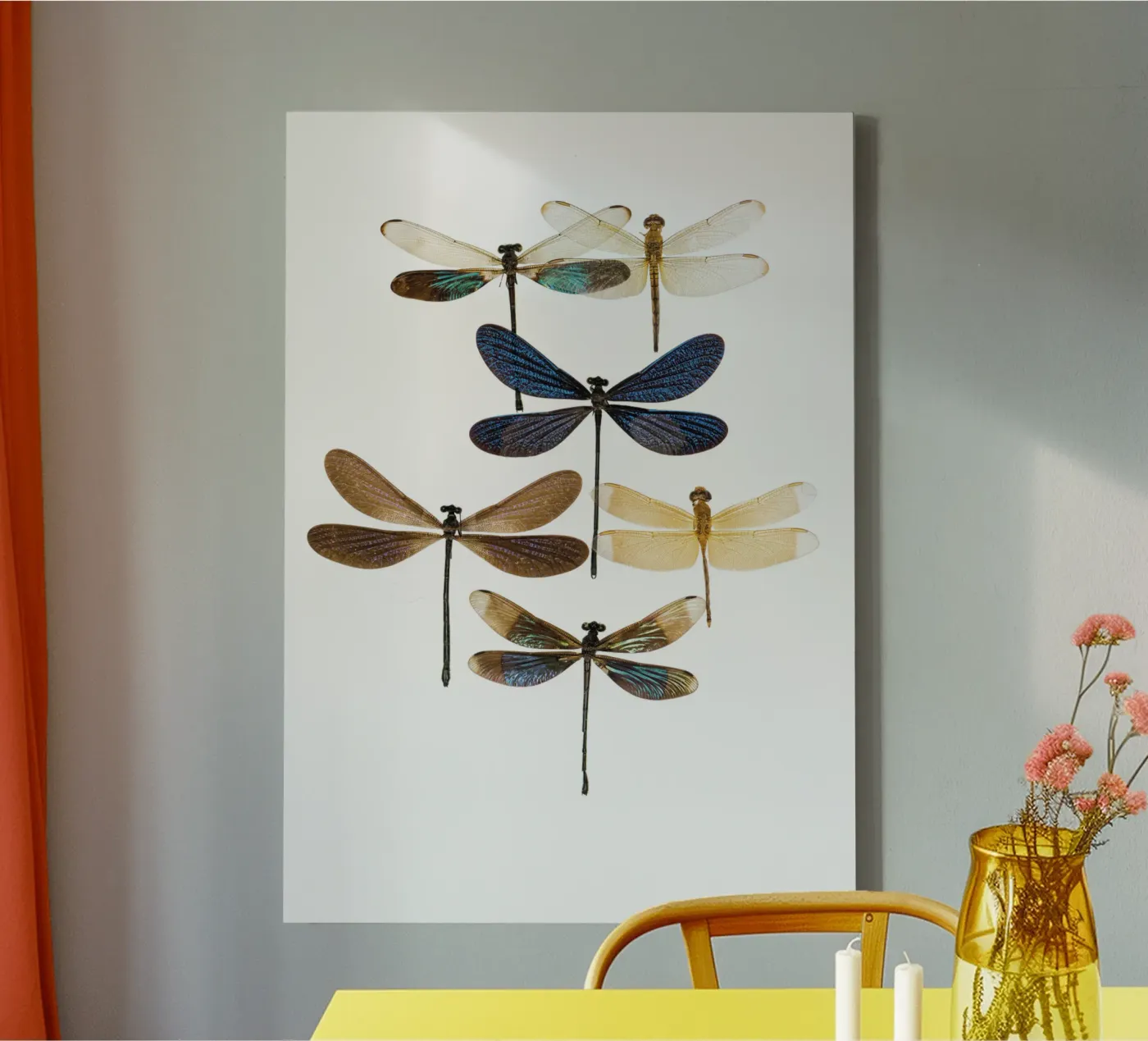 Dragonflies canvas van Curious Collections by Marielle Leenders