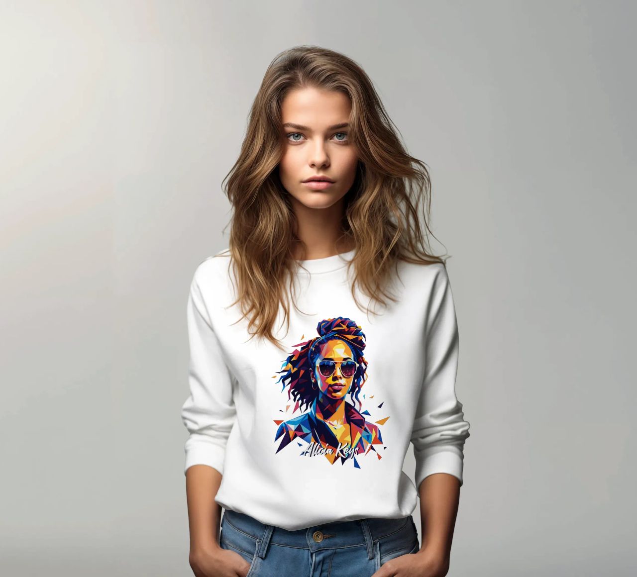 Alicia Keys Portrait in WPAP Pop Art felpa da vectorartnesia