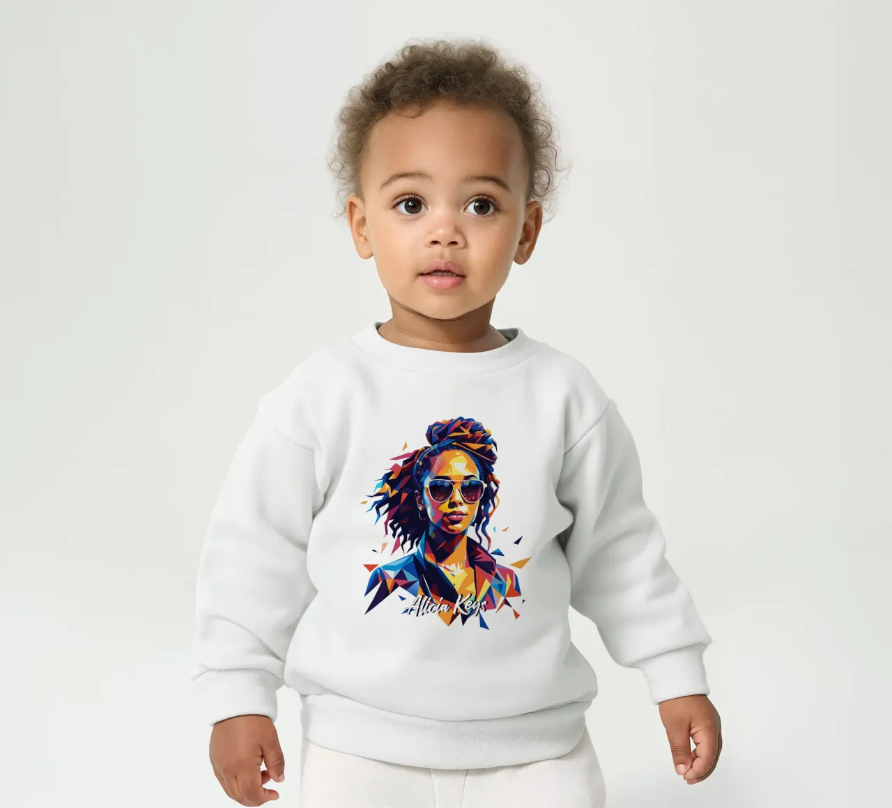 Alicia Keys Portrait in WPAP Pop Art felpa neonato da vectorartnesia