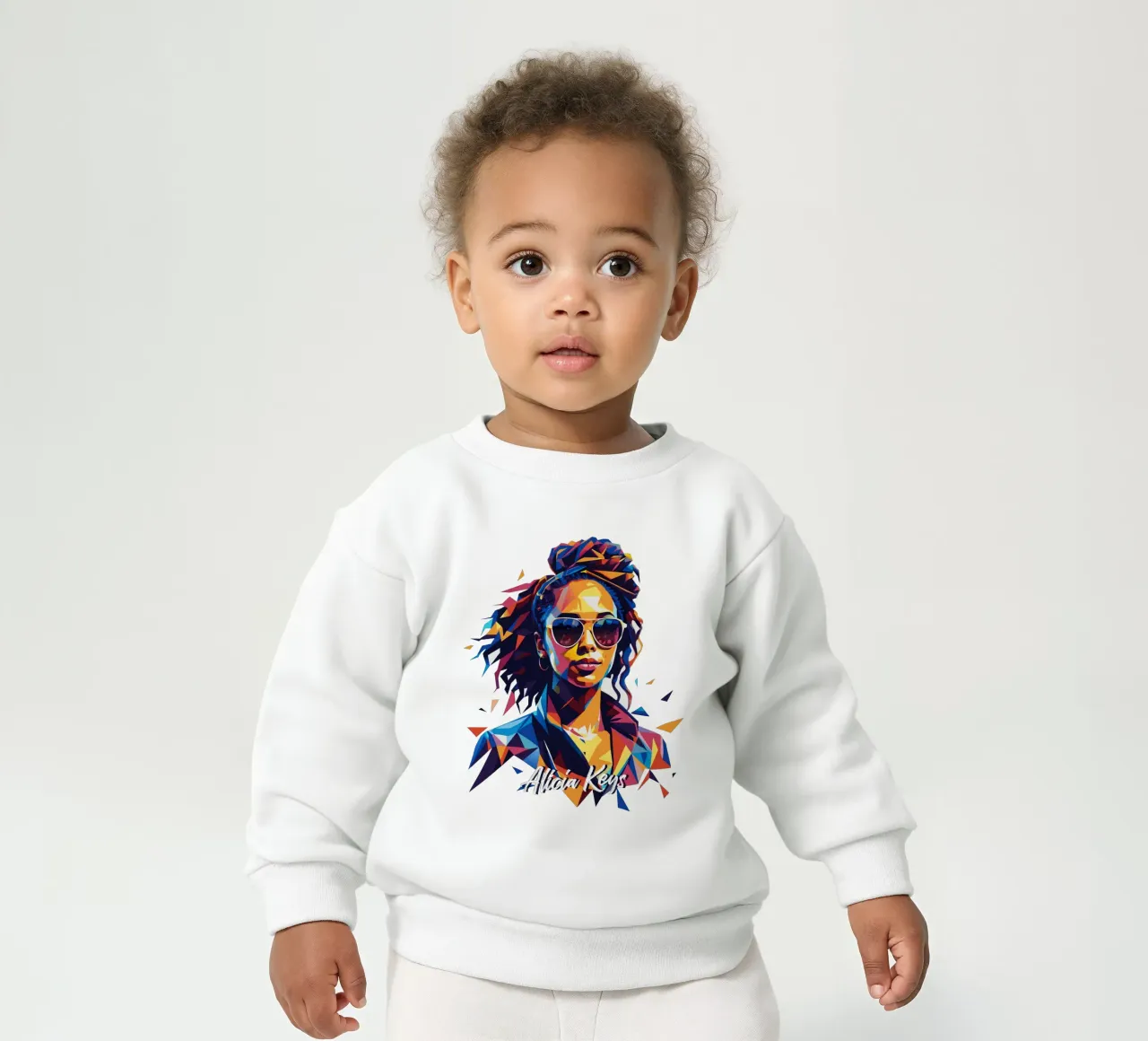 Alicia Keys Portrait in WPAP Pop Art sweat pour bébé de vectorartnesia