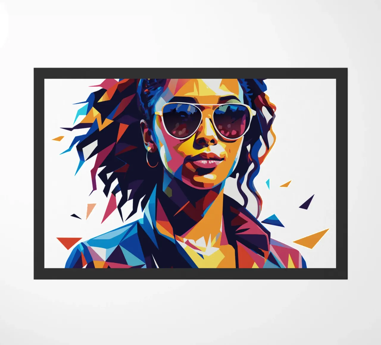 Alicia Keys Portrait in WPAP Pop Art paillasson de vectorartnesia