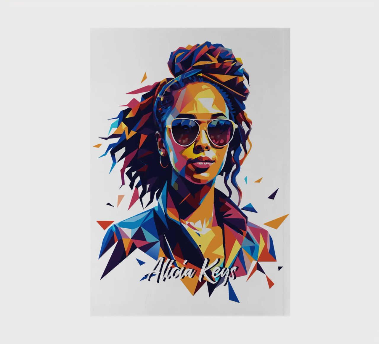 Alicia Keys Portrait in WPAP Pop Art diario da vectorartnesia