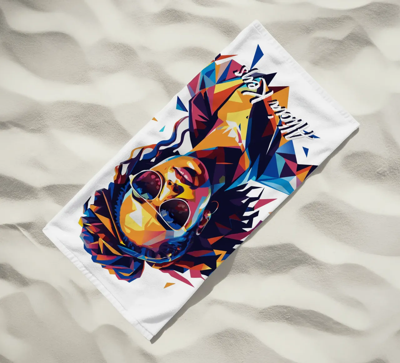 Alicia Keys Portrait in WPAP Pop Art telo mare da vectorartnesia