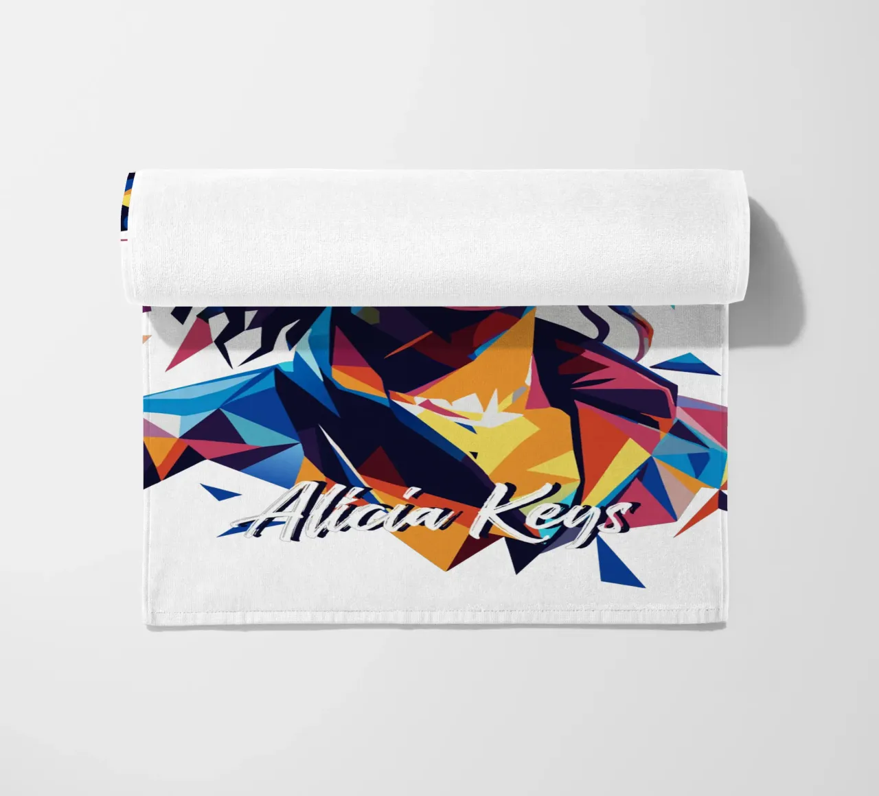 Alicia Keys Portrait in WPAP Pop Art telo mare da vectorartnesia