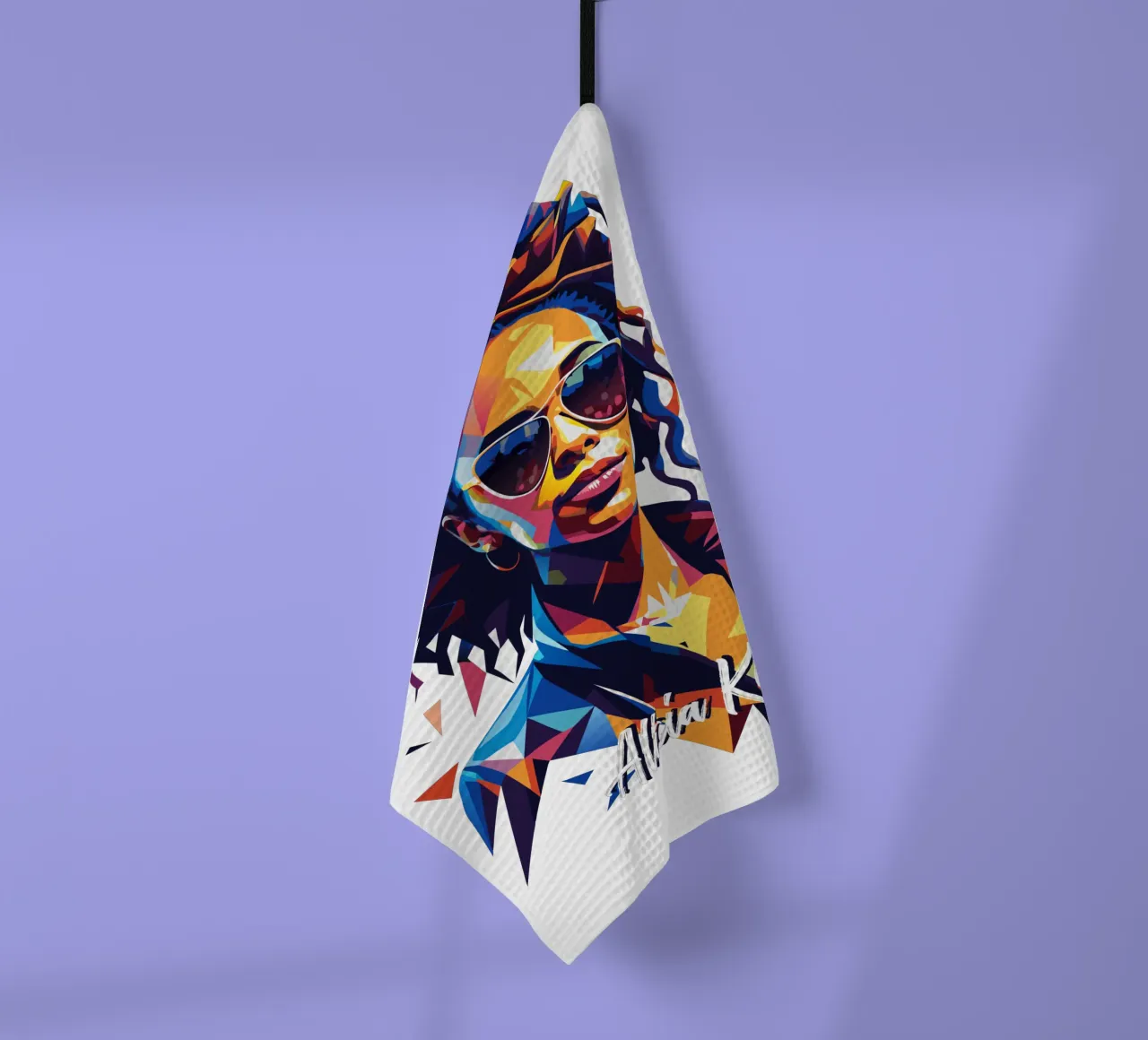 Alicia Keys Portrait in WPAP Pop Art canovaccio da cucina da vectorartnesia