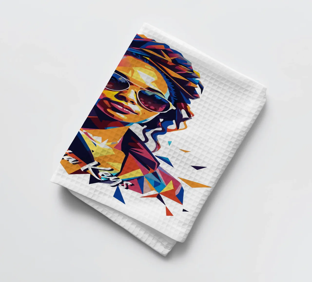 Alicia Keys Portrait in WPAP Pop Art canovaccio da cucina da vectorartnesia