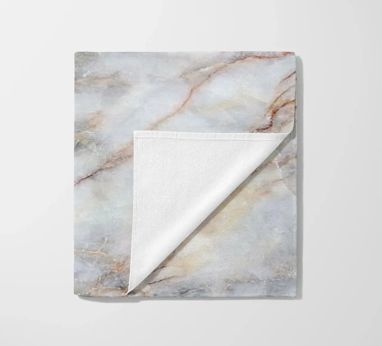 White Marble 59 beach towel by amini54