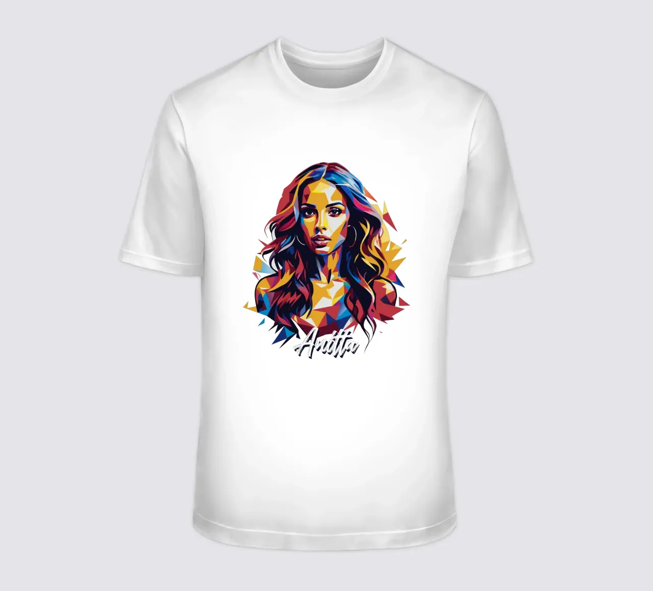 Anitta Portrait in WPAP Pop Art t-shirt da vectorartnesia