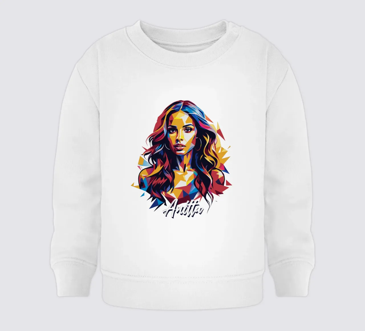 Anitta Portrait in WPAP Pop Art felpa neonato da vectorartnesia