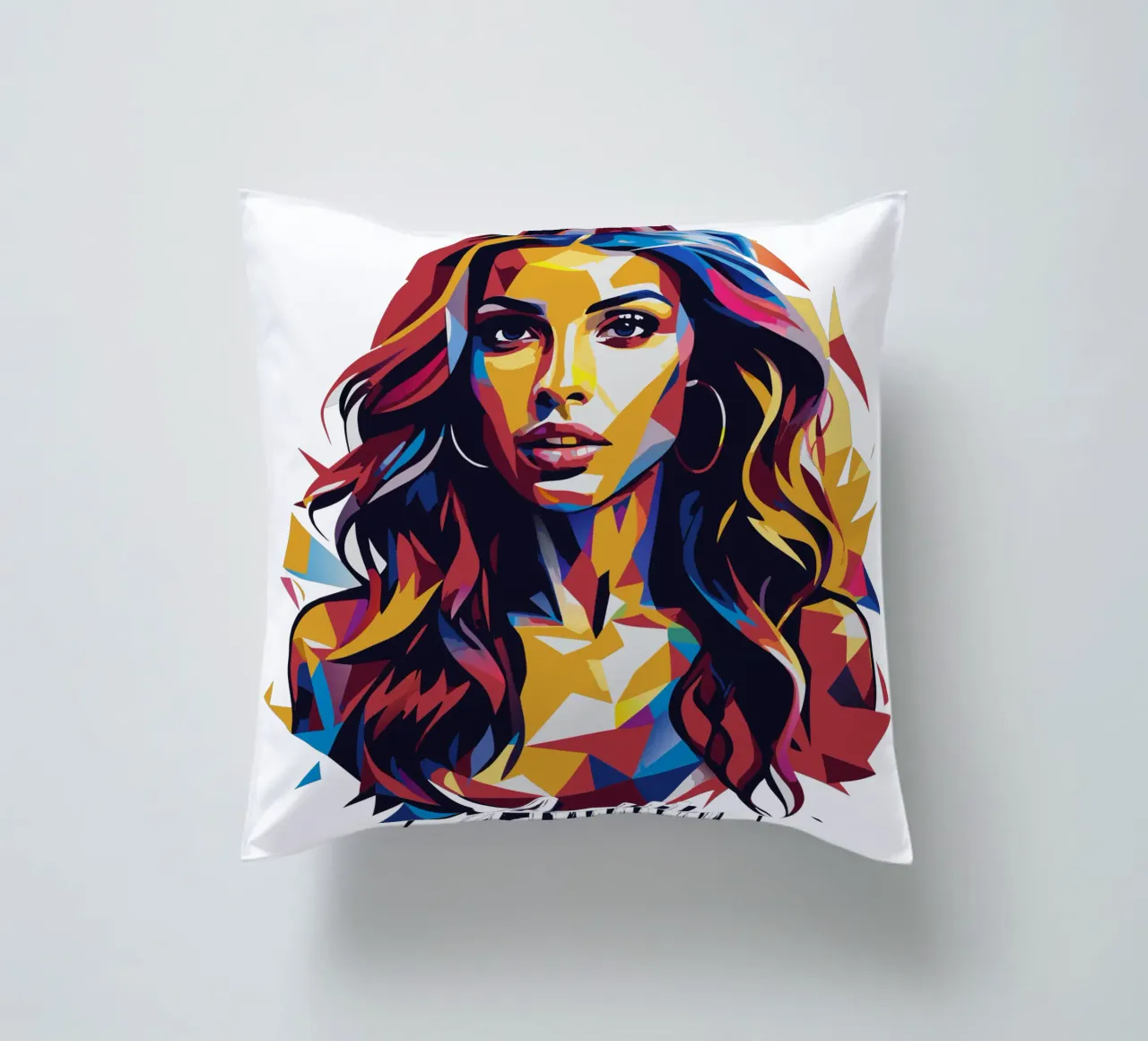 Anitta Portrait in WPAP Pop Art cuscino da vectorartnesia