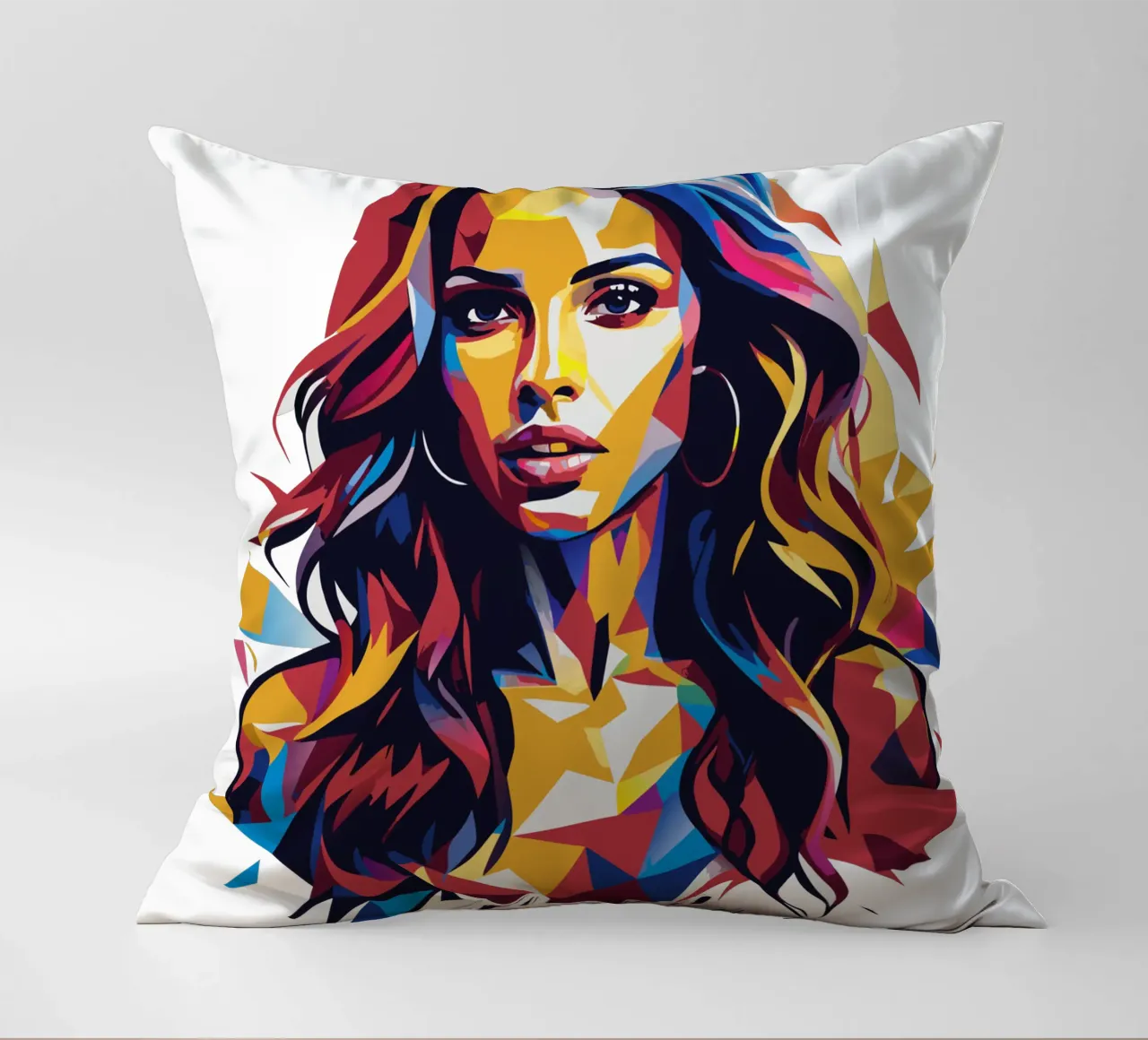 Anitta Portrait in WPAP Pop Art cuscino da vectorartnesia