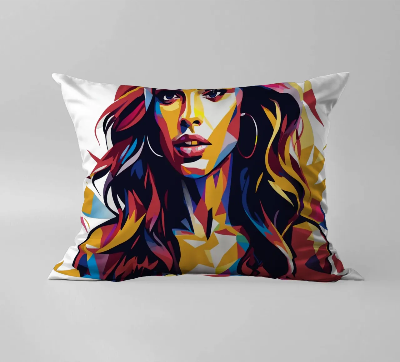 Anitta Portrait in WPAP Pop Art cuscino da vectorartnesia