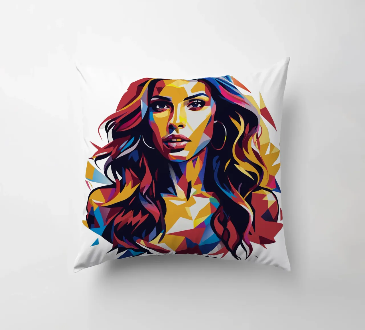 Anitta Portrait in WPAP Pop Art cuscino da vectorartnesia