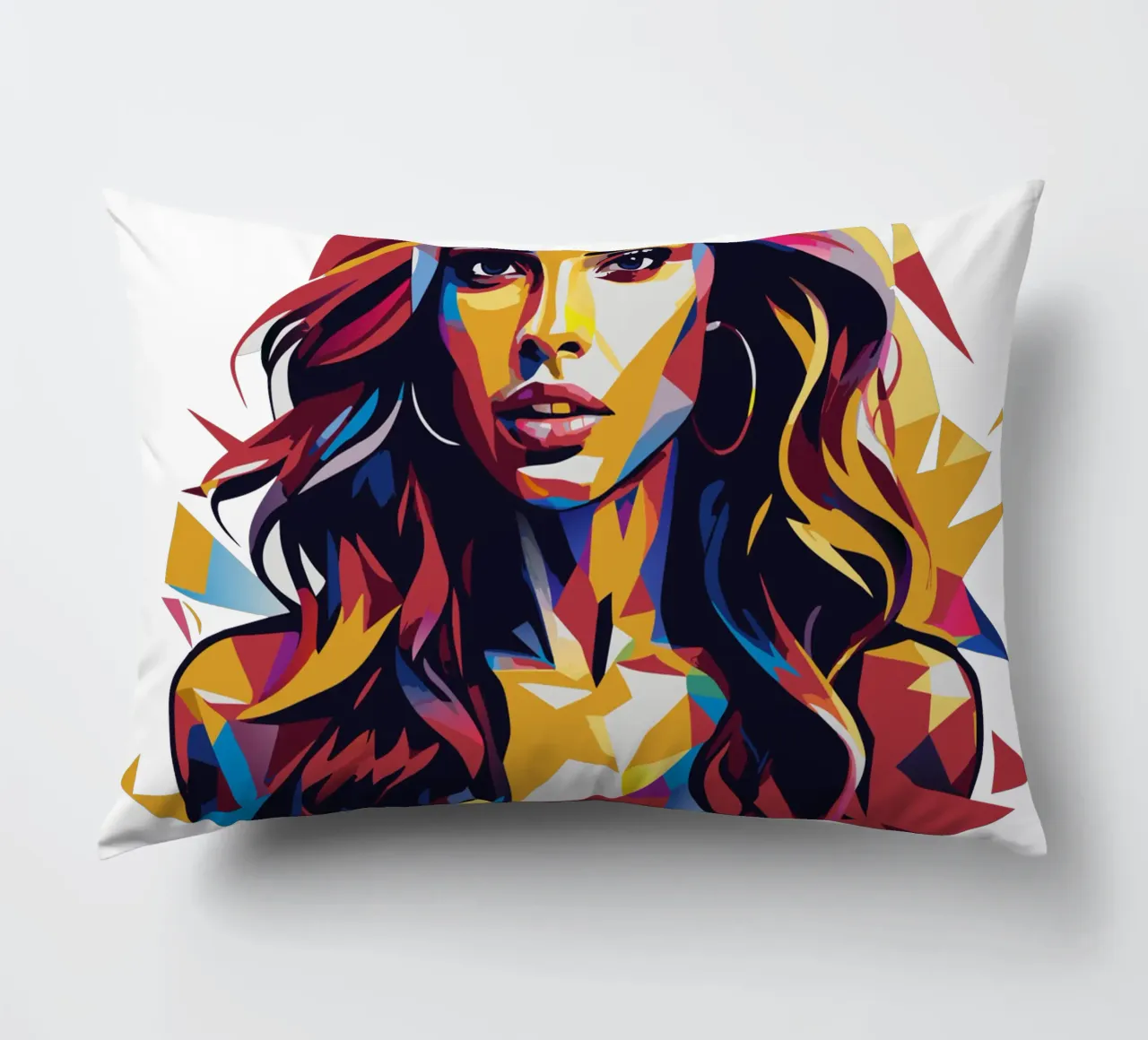 Anitta Portrait in WPAP Pop Art cuscino da vectorartnesia