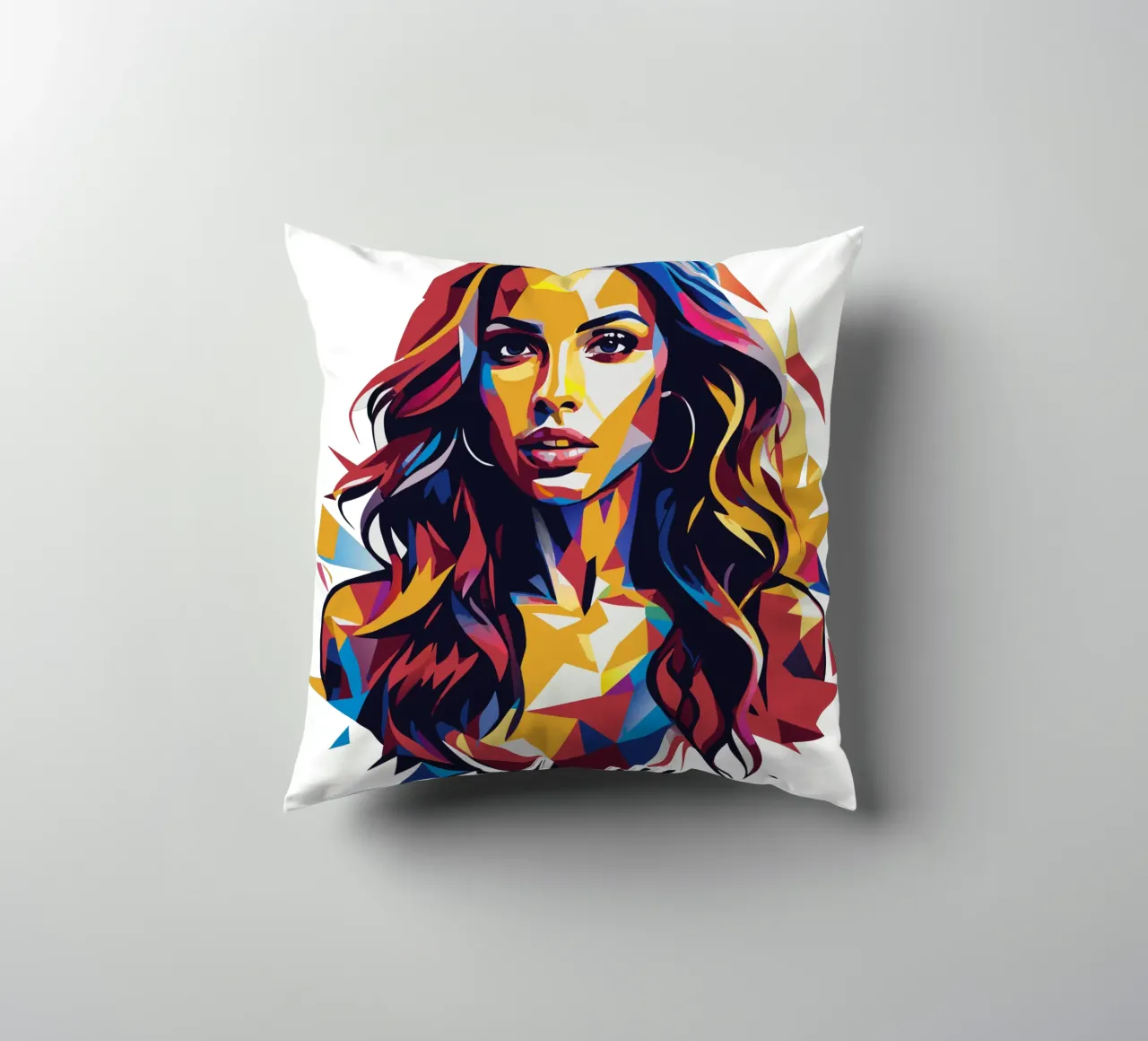 Anitta Portrait in WPAP Pop Art cuscino da vectorartnesia