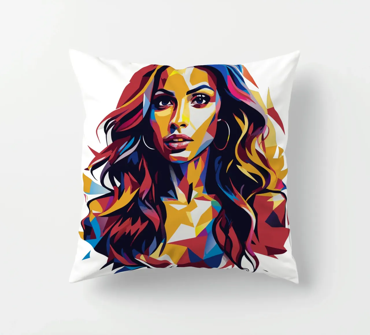 Anitta Portrait in WPAP Pop Art cuscino da vectorartnesia