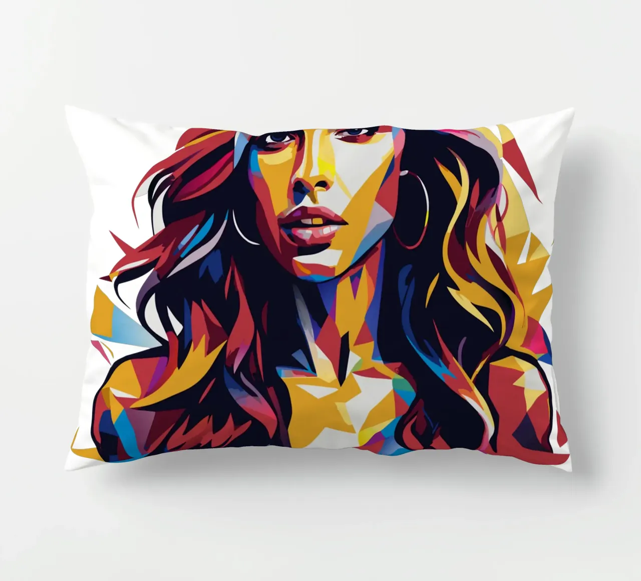 Anitta Portrait in WPAP Pop Art cuscino da vectorartnesia