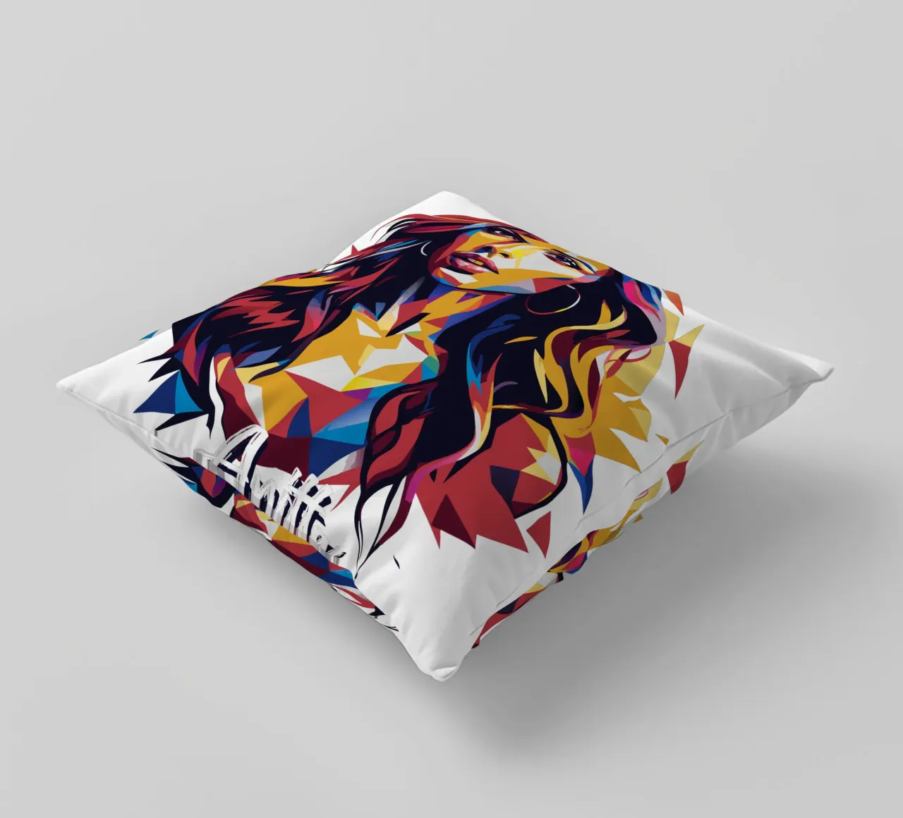 Anitta Portrait in WPAP Pop Art cuscino da vectorartnesia