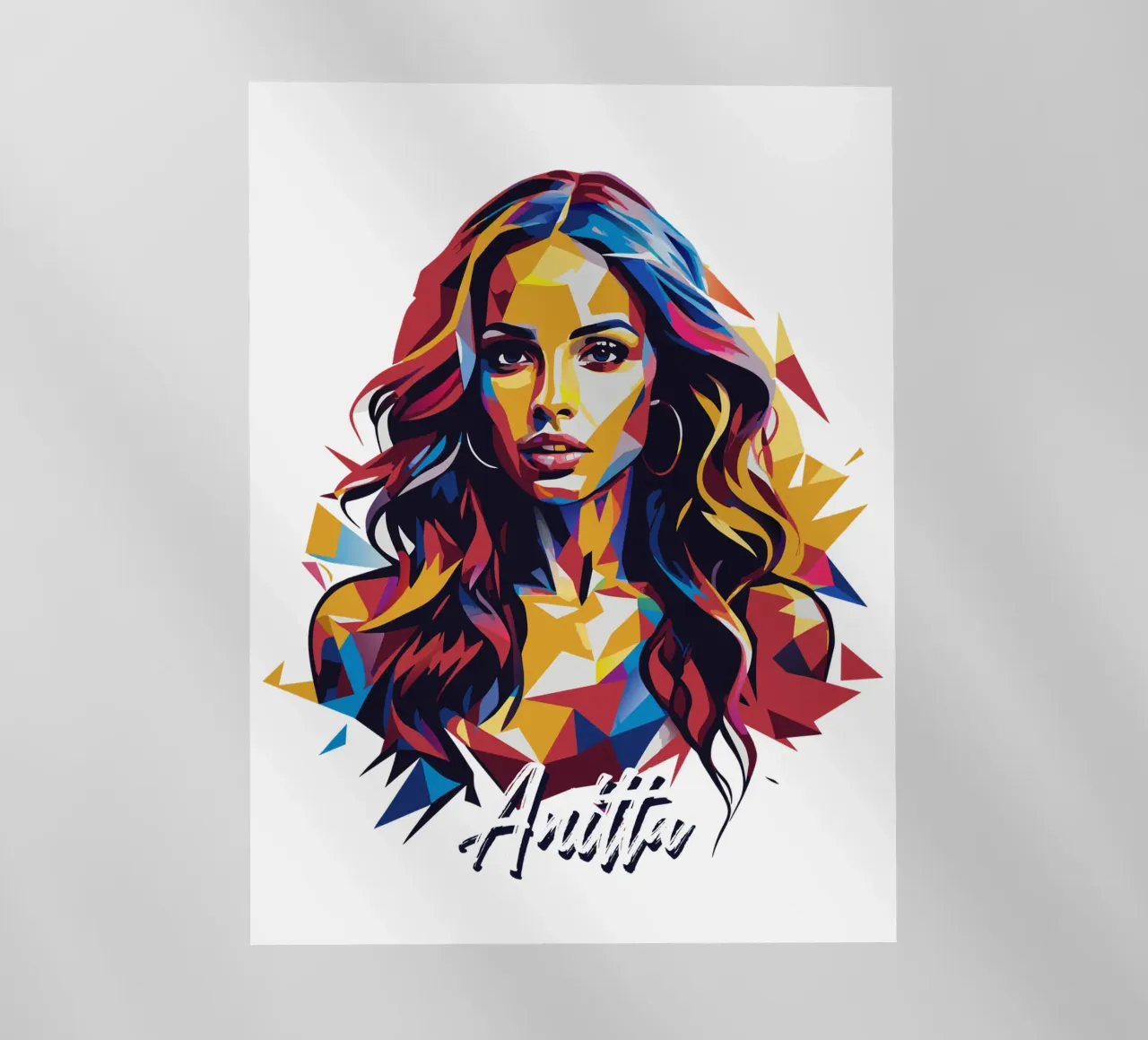 Anitta Portrait in WPAP Pop Art pellicola backlit da vectorartnesia