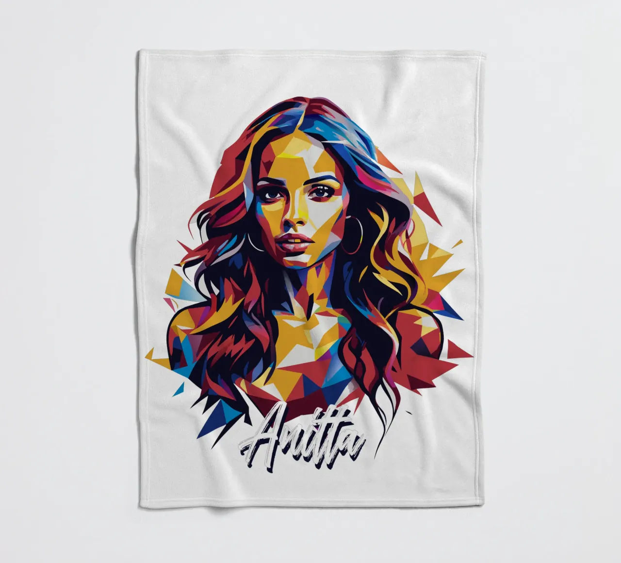 Anitta Portrait in WPAP Pop Art coperta in pile da vectorartnesia