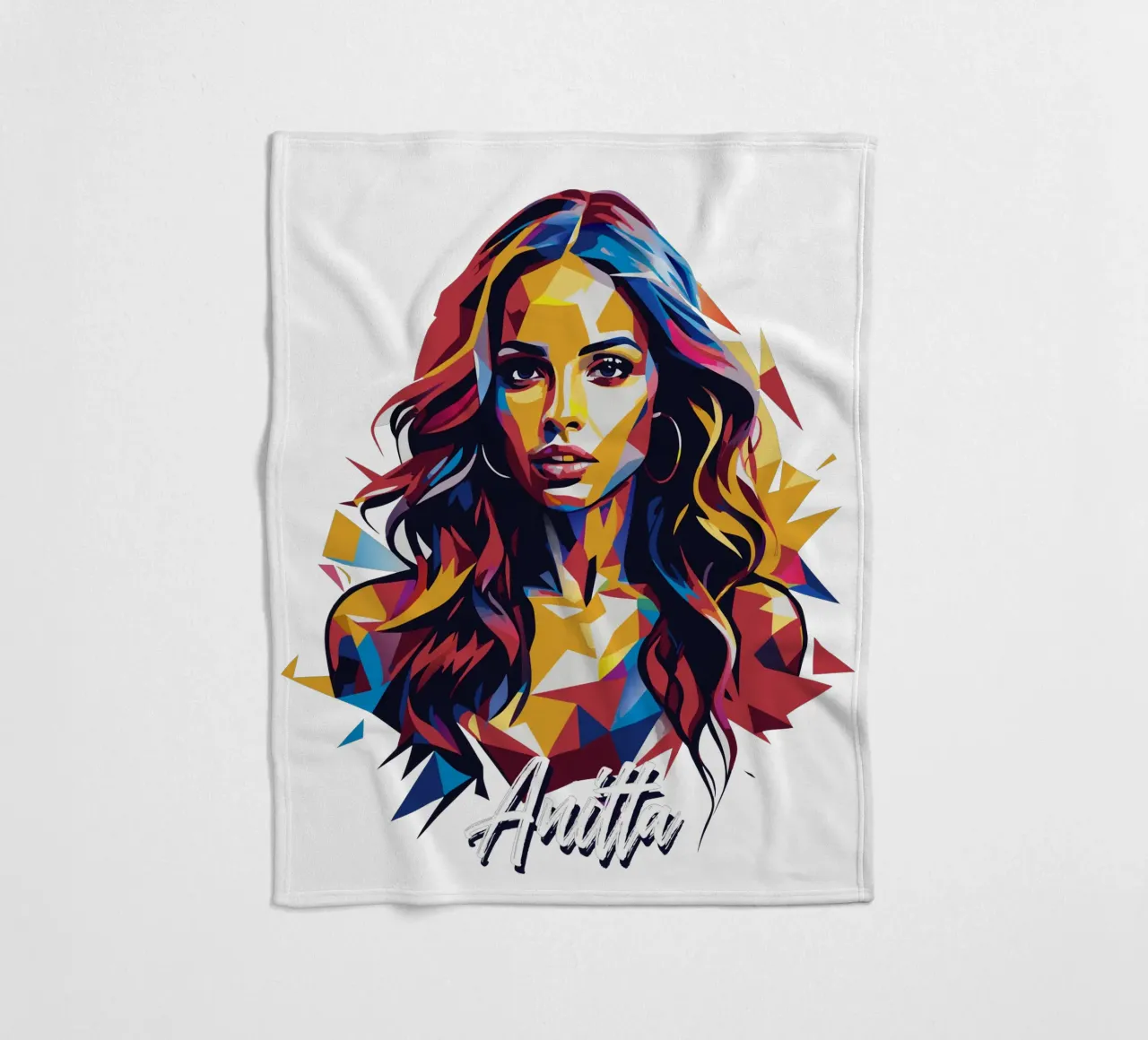 Anitta Portrait in WPAP Pop Art coperta in pile da vectorartnesia